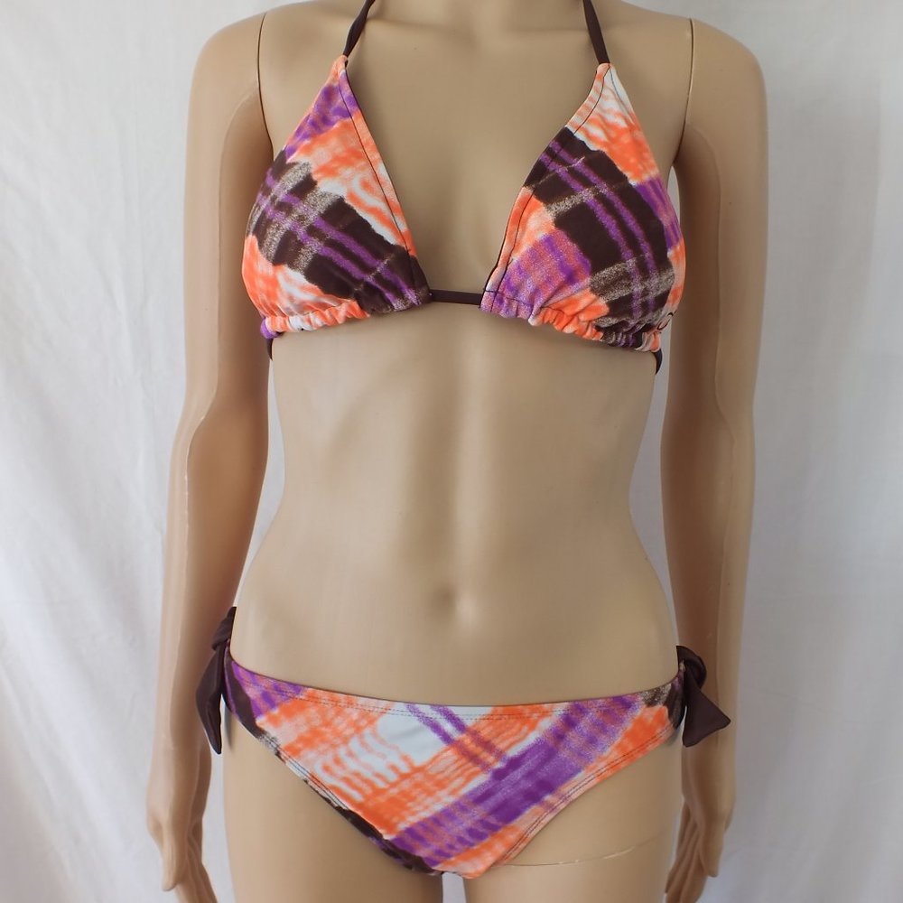 OP_String Bikini_M(7-9)_Brown-Orange-Purple-White_90’s